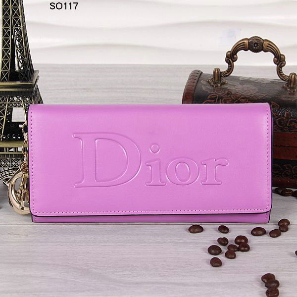 dior wallet calfksin leather 117 purple&white